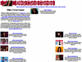 mileycyrusgames.net screenshot
