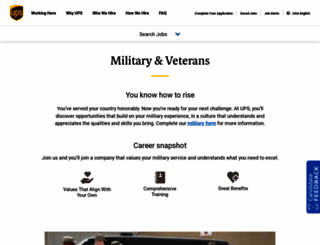 military.jobs-ups.com screenshot
