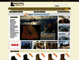militarybootsdirect.com screenshot