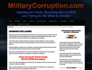 militarycorruption.com screenshot