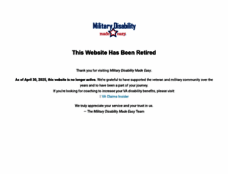 militarydisabilitymadeeasy.com screenshot