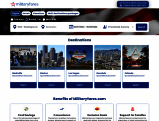 militaryfares.com screenshot