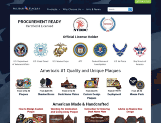militaryplaques.com screenshot