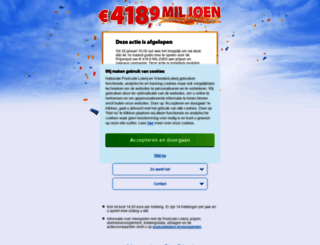 miljoenen.postcodeloterij.nl screenshot