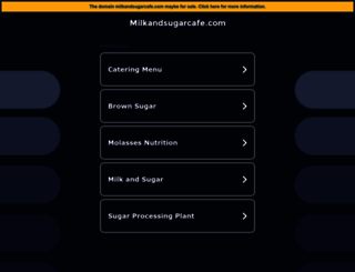 milkandsugarcafe.com screenshot