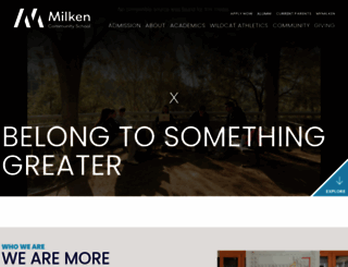 milkenschool.org screenshot