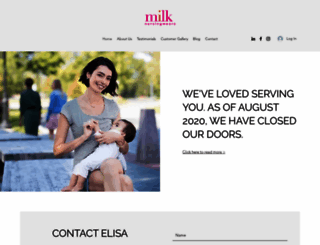 milknursingwear.com screenshot