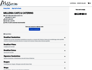 milleniacafe.com screenshot