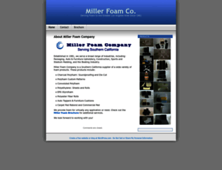 millerfoam.com screenshot