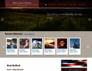 millerfuneralhome.org screenshot