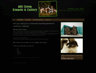 millgreenboardingkennelsandcattery.co.uk screenshot