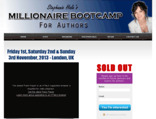 millionaireauthorsbootcamp.com screenshot
