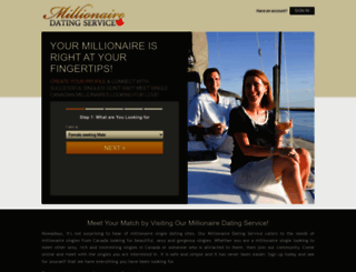 millionairedatingservice.ca screenshot