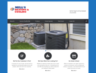 mills-heating.com screenshot