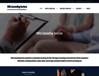 millscounselingservices.com screenshot