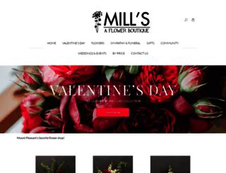 millsflowershop.com screenshot