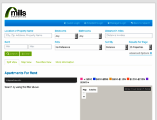 millsproperties.securecafe.com screenshot