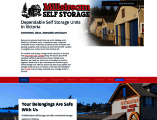 millstreamselfstorage.com screenshot