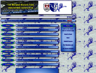 millwall-history.co.uk screenshot