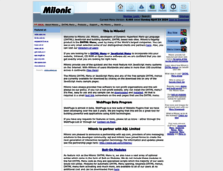 milonic.com screenshot