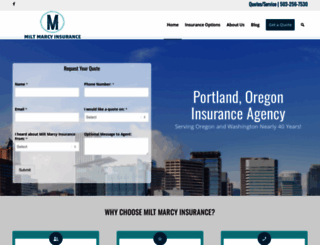 miltmarcyinsurance.com screenshot