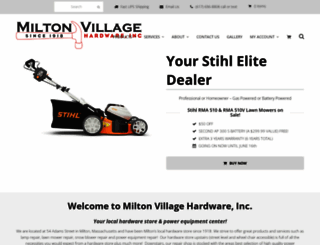 miltonvillagehardware.com screenshot