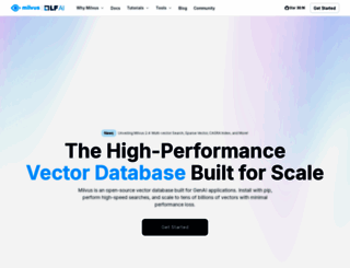 milvus.io screenshot