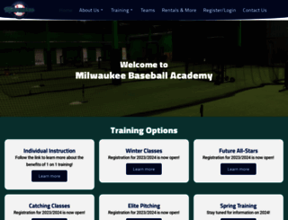 milwaukeebaseballacademy.com screenshot