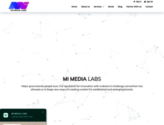 mimedialabs.com screenshot