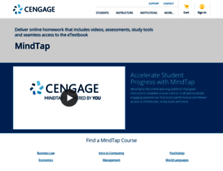 mindtap.cengage.com screenshot