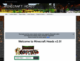 minecraft-heads.com screenshot
