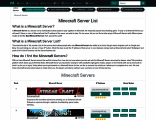 minecraft-server.net screenshot