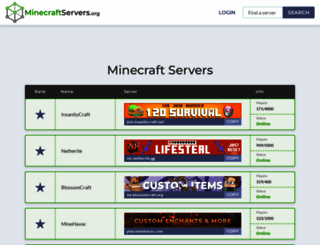 minecraft-servers.com screenshot