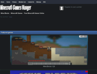 minecraftgameshunger.com screenshot