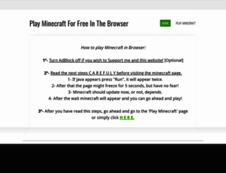 minecraftplayinbrowser.weebly.com screenshot