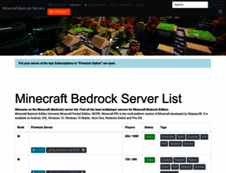 minecraftpocket-servers.com screenshot