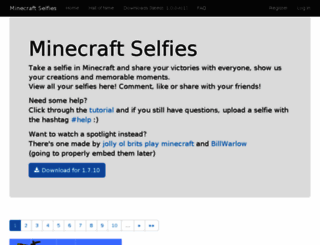 minecraftselfies.net screenshot
