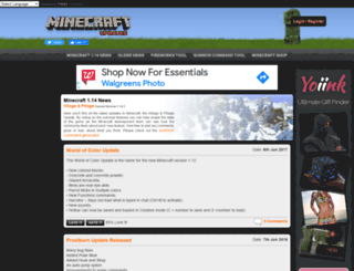 minecraftupdates.com screenshot