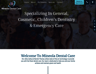 mineoladentalcare.com screenshot