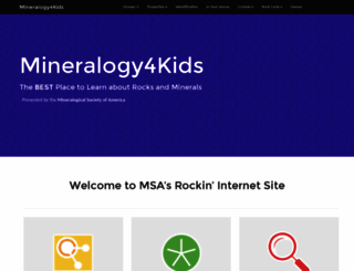mineralogy4kids.org screenshot