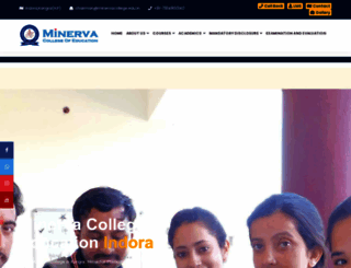 minervacollege.edu.in screenshot