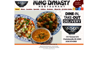 mingdynastyrestaurant.net screenshot