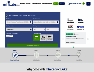 minicabs.co.uk screenshot