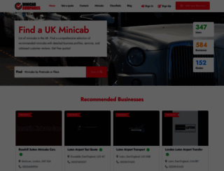 minicabs101.co.uk screenshot