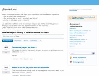 minijuegos.uservoice.com screenshot