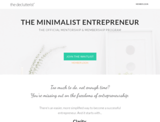 minimalistentrepreneur.club screenshot