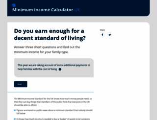 minimumincome.org.uk screenshot
