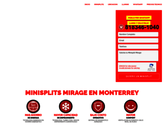 minisplitsmirage.com.mx screenshot