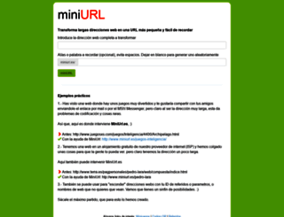 miniurl.es screenshot