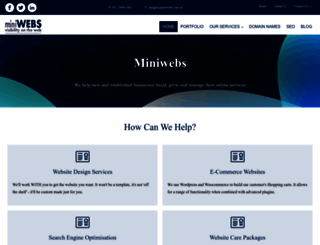 miniwebs.com.au screenshot
